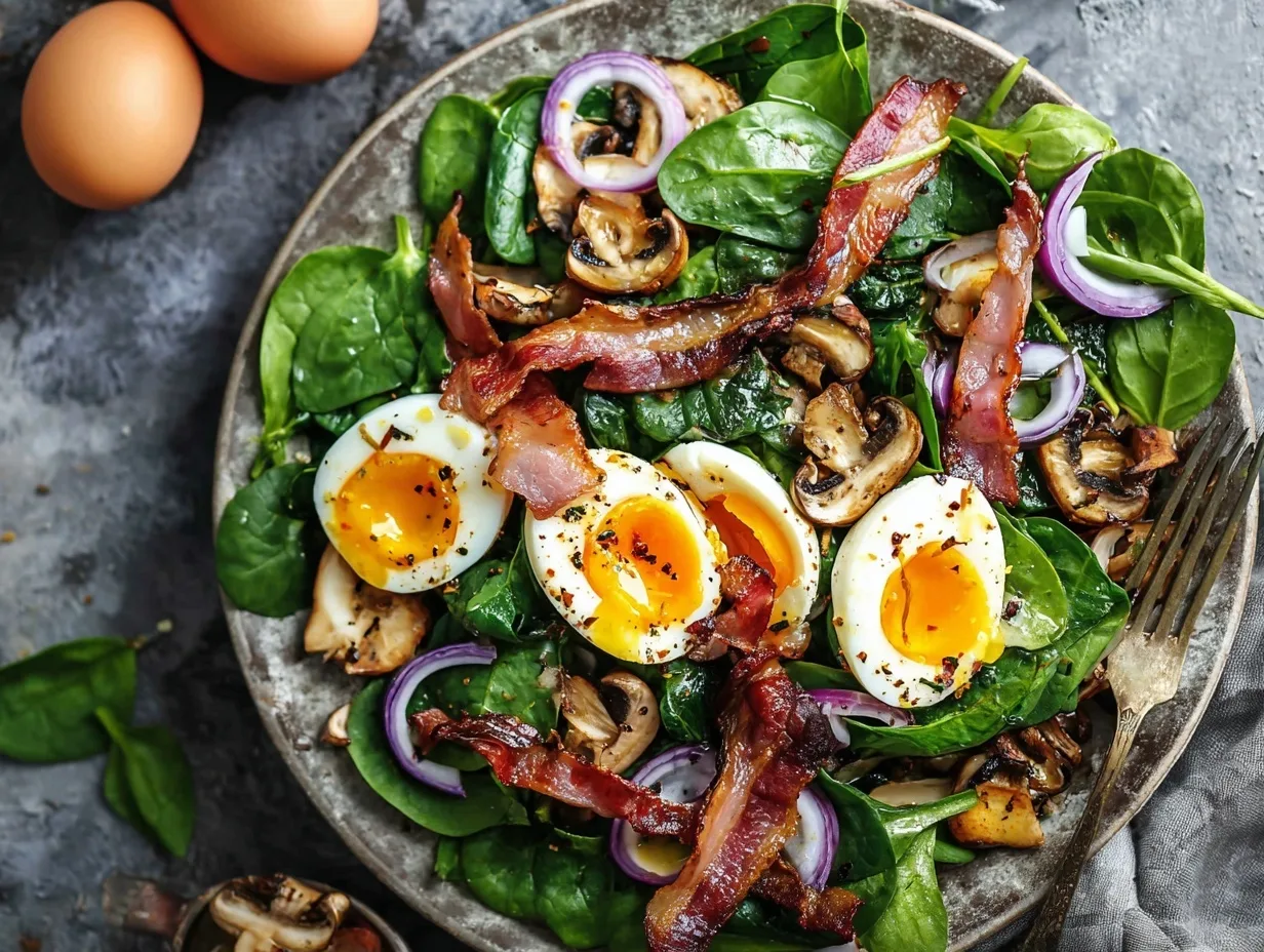 Hearty 15-Minute Spinach Salad: A High-Protein Meal for Salad Haters